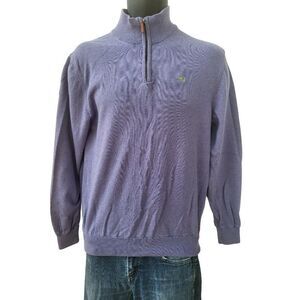 Magee 1866 Sweater Women Sz M Long‎ Sleeve Cotton 1/2 Zip